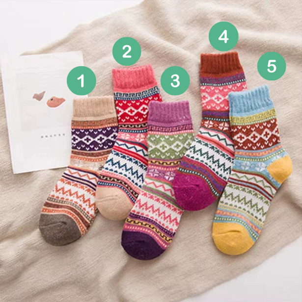 Vibrant Fair Isle Socks