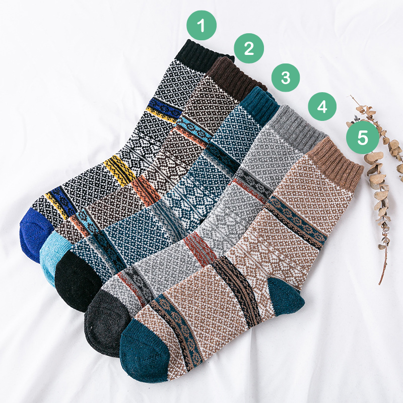 Plaid-Effect Knit Socks